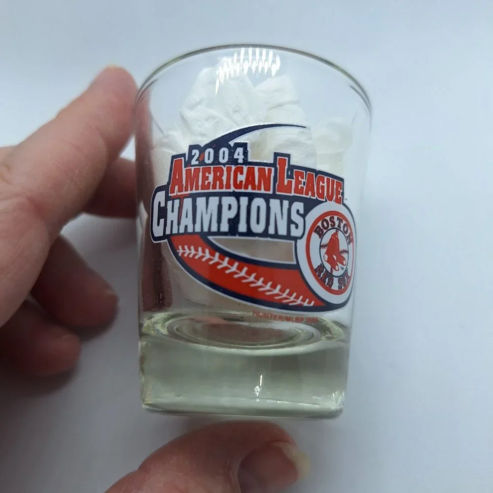 MLB Shot Glass - Lot of 2 - 2007 Detroit Tigers & 2004 Boston‎ Red Sox Champions